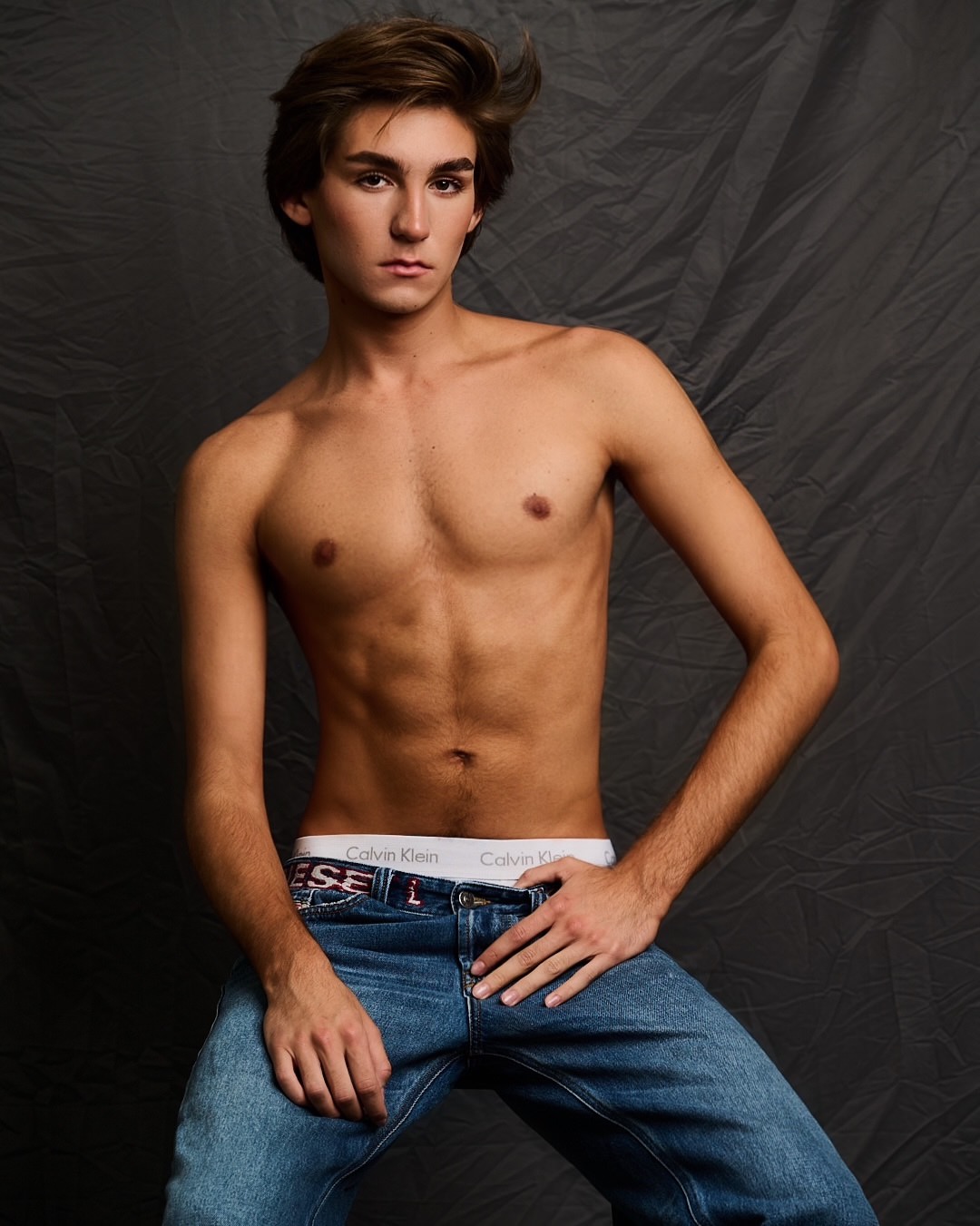 Austin in a studio portrait