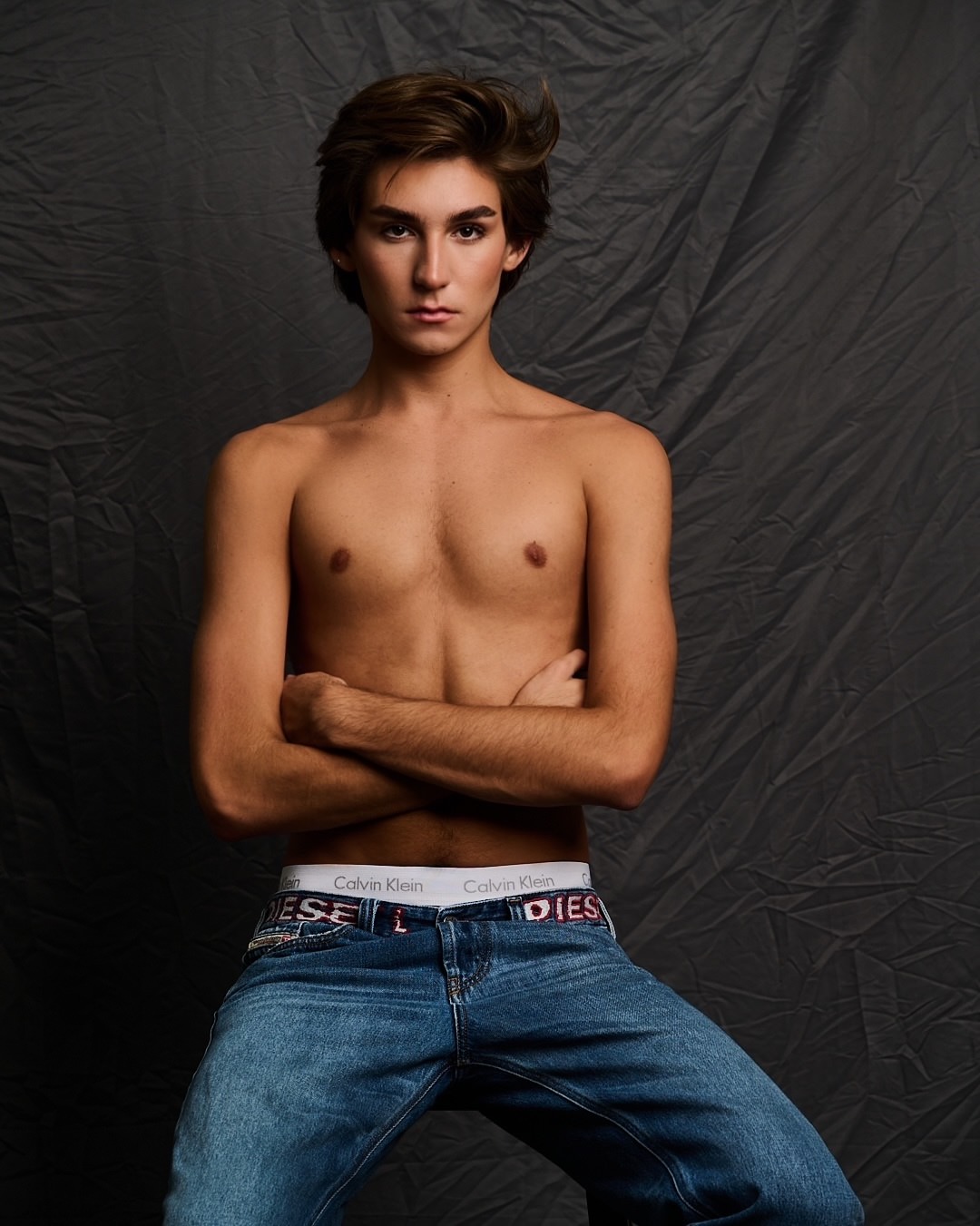 Austin in a studio portrait