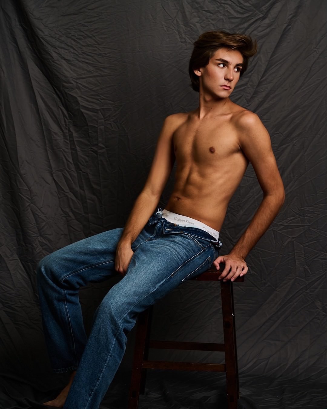 Austin in a studio portrait