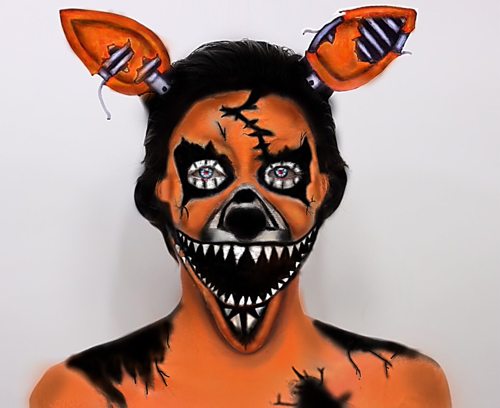 Orange animatronic fox character