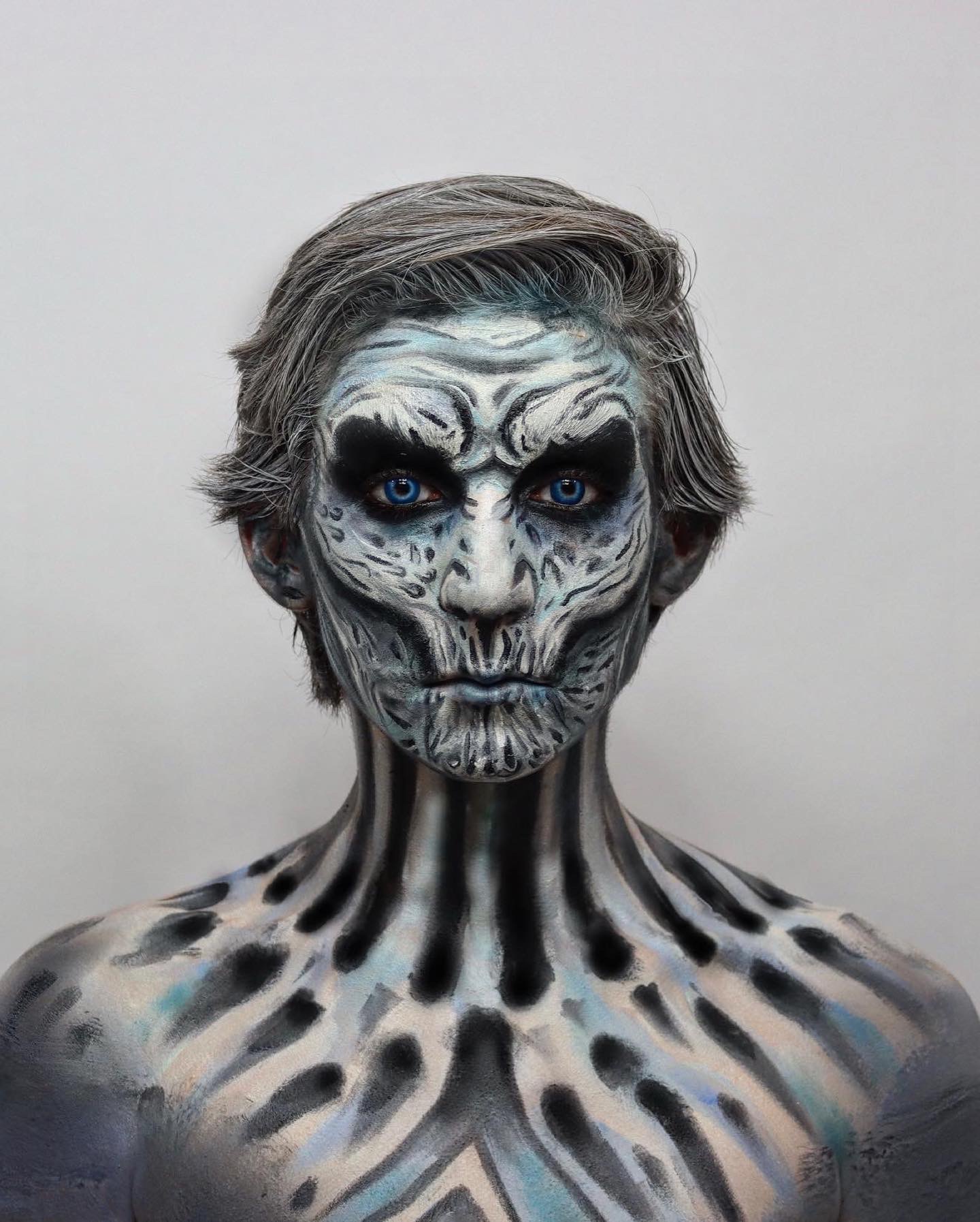 Icy undead full body paint